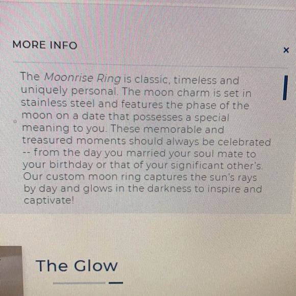 Moonglow Ring - “ New Moon “ Size 8 - Picture 14 of 16